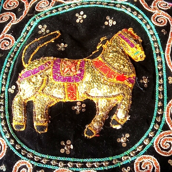 Handmade Bag -India,Horse Embellished on Both sides NWOT - Picture 9 of 9